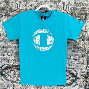 Champion Graphic Crewneck T Shirt Size S  Blue New With Tags